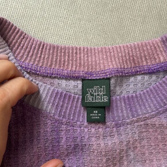NWT Wild Fable S Purple Tie Dye Sweater T Shirt - Picture 2 of 2